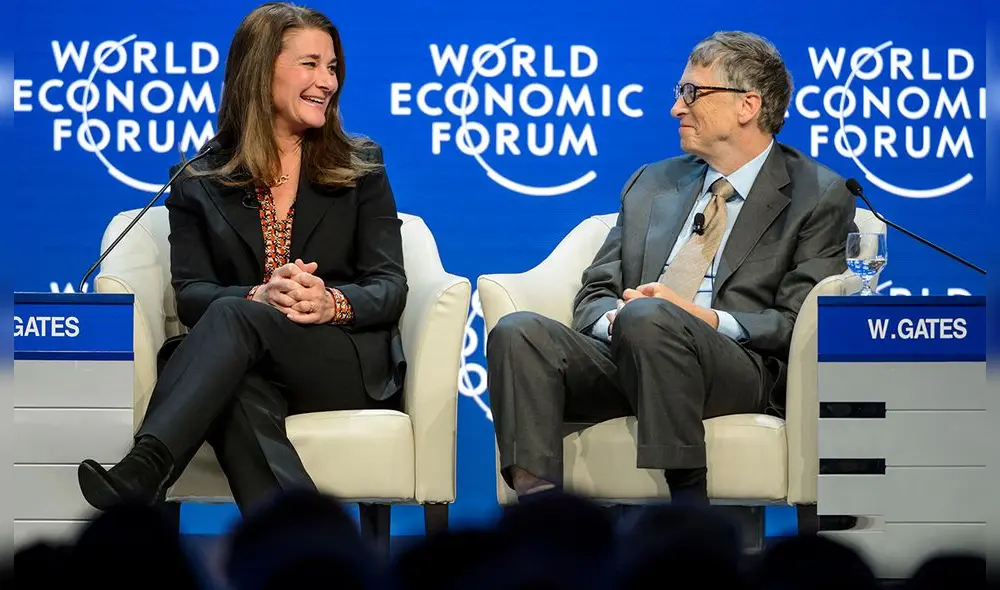 Melinda y Bill Gates en una sesión en el Centro de Congresos durante la reunión anual del Foro Económico Mundial (FEM) en Davos, en 2015. Foto: AFP Melinda y Bill Gates en una sesión en el Centro de Congresos durante la reunión anual del Foro Económico Mundial (FEM) en Davos, en 2015. Foto: AFP