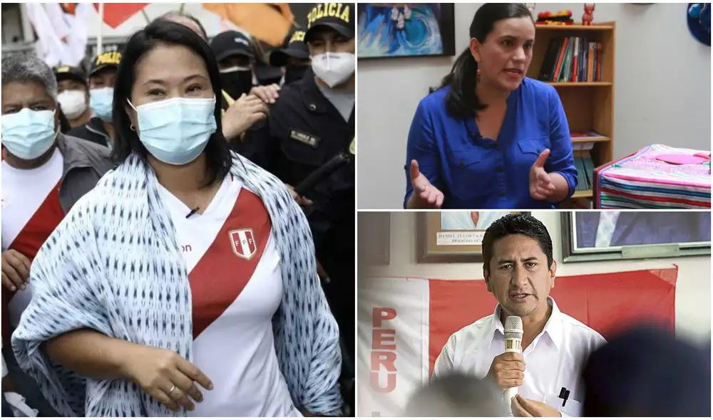 Keiko aseguró que tanto Cerrón como Mendoza son de extrema izquierda. Foto: Composición La República/ difusión