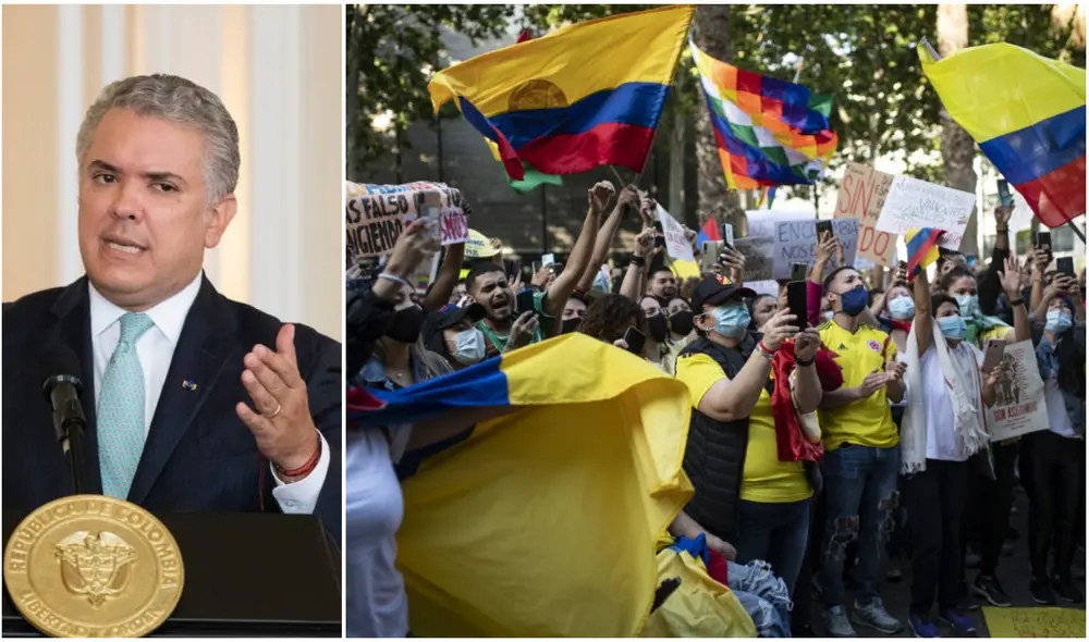 Durante las protestas se registraron violaciones de derechos humanos por parte de las fuerzas de orden avaladas por Iván Duque. Foto: AFP