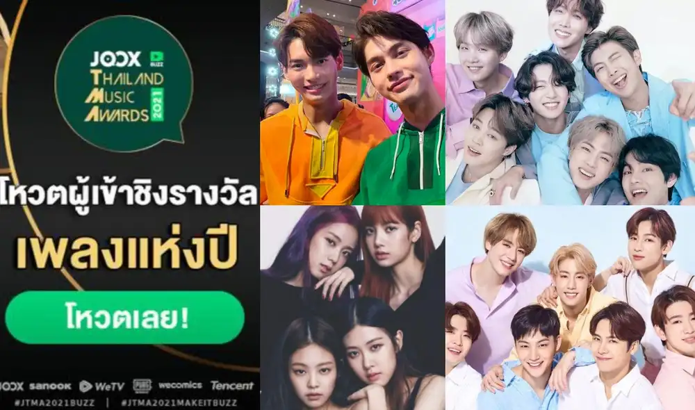 Solo puedes votar hasta el 9 de mayo en los JOOX Thailand Music Award 2021. Foto: composición/La República Solo puedes votar hasta el 9 de mayo en los JOOX Thailand Music Award 2021. Foto: composición/La República