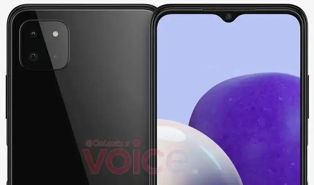 El Samsung Galaxy A22 5G tendrá un chip Dimensity 700 y 6 GB de memoria RAM. Foto: Onleaks El Samsung Galaxy A22 5G tendrá un chip Dimensity 700 y 6 GB de memoria RAM. Foto: Onleaks