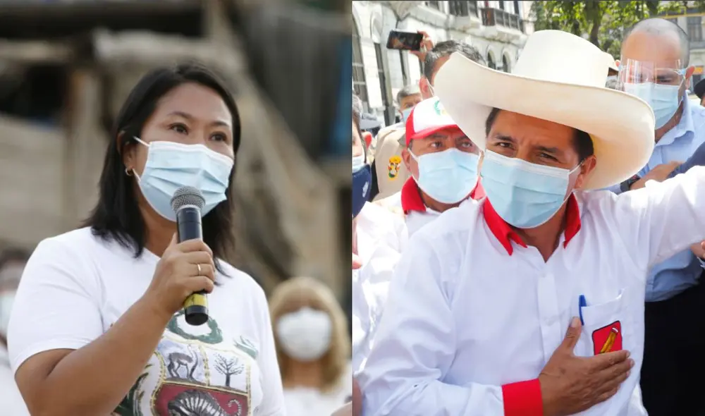 Fujimori y Castillo se enfrentarán en la segunda vuelta presidencial el próximo domingo 6 de junio. Foto: La República