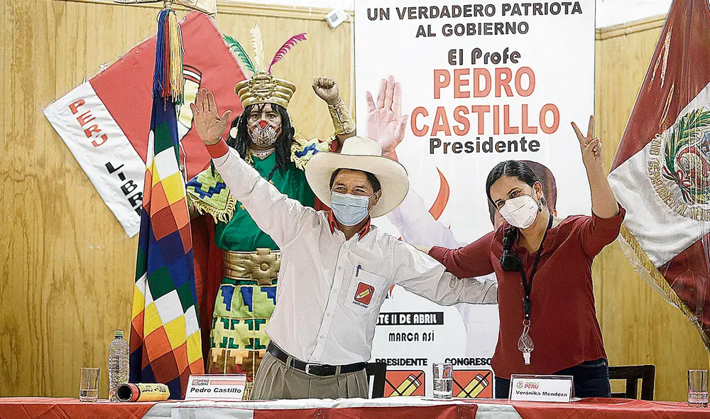El dato. Pedro Castillo y Verónika Mendoza se unen, según señalan, para refundar el país con soberanía, justicia e igualdad. Foto: Antonio Melgarejo/La República