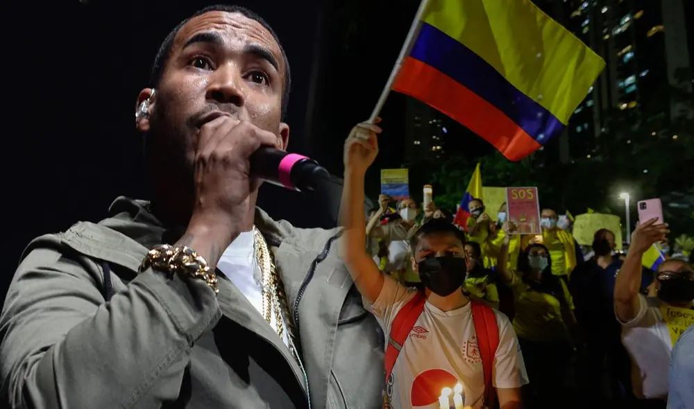 Don Omar no fue ajeno a la crisis que atraviesa Colombia. Foto: composición AFP