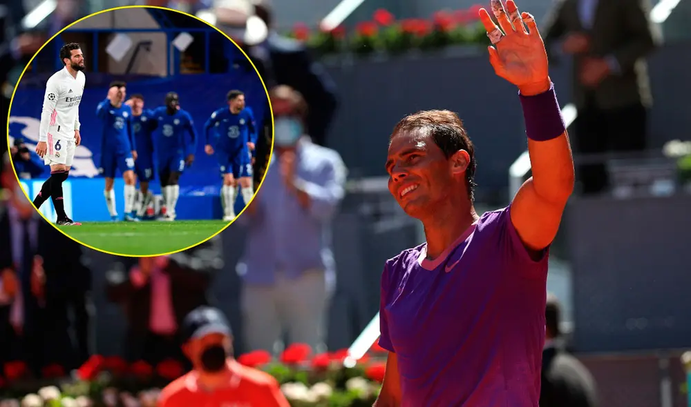 Rafael Nadal dio sus impresiones tras ver la eliminación del Real Madrid ante el Chelsea. Foto: EFE Rafael Nadal dio sus impresiones tras ver la eliminación del Real Madrid ante el Chelsea. Foto: EFE