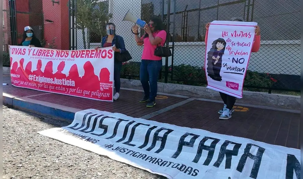 Colectivo también reclamó por feminicidios de Noemí y Judith. Foto: Multisectorial de Mujeres Colectivo también reclamó por feminicidios de Noemí y Judith. Foto: Multisectorial de Mujeres