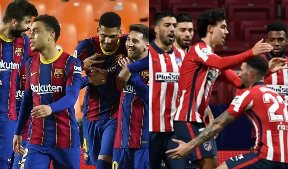 Barcelona y Atlético de Madrid saldrán por la victoria en el Camp Nou. Foto: composición GLR/EFE