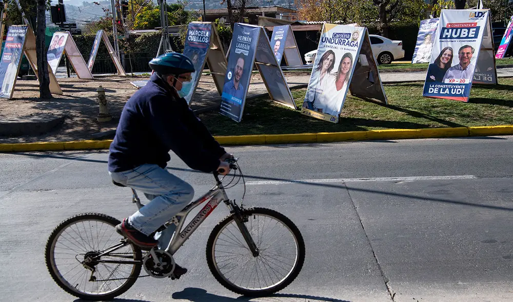 En Chile se ha efectuado una campaña electoral particular ante el aumento de casos de coronavirus. Foto: AFP En Chile se ha efectuado una campaña electoral particular ante el aumento de casos de coronavirus. Foto: AFP