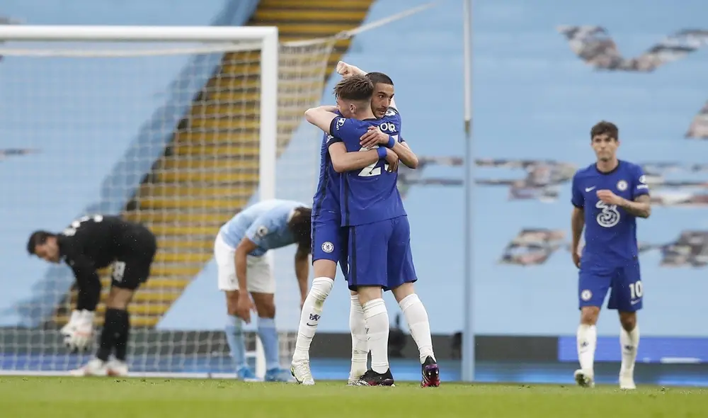 Ziyech y Alonso marcaron los goles del Chelsea ante Manchester City. Foto: EFE Ziyech y Alonso marcaron los goles del Chelsea ante Manchester City. Foto: EFE