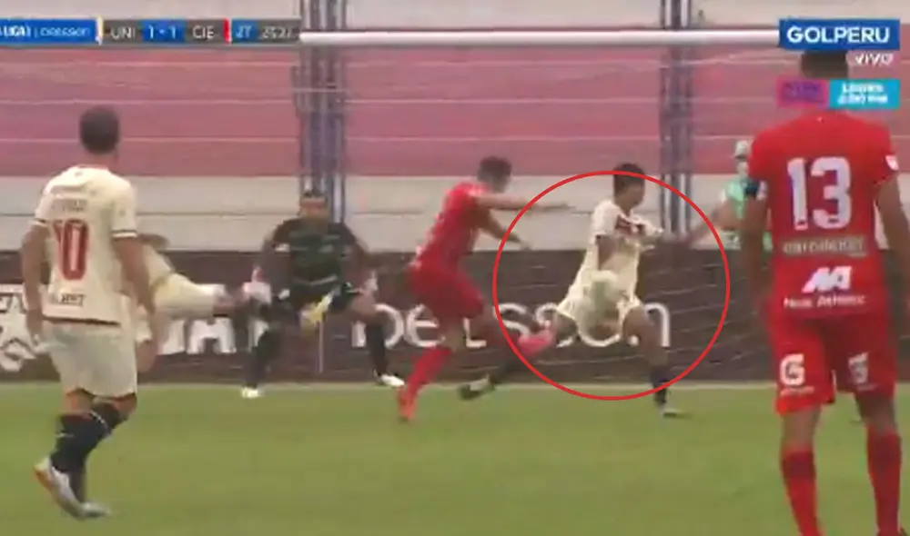 Cienciano pudo tener un penal a su favor tras una mano no cobrada. Foto: Gol Perú. Cienciano pudo tener un penal a su favor tras una mano no cobrada. Foto: Gol Perú.