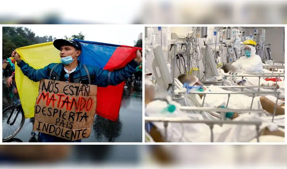 El país de Colombia afronta una de las peores crisis sociales de los últimos años. Foto: composición/EFE. El país de Colombia afronta una de las peores crisis sociales de los últimos años. Foto: composición/EFE.