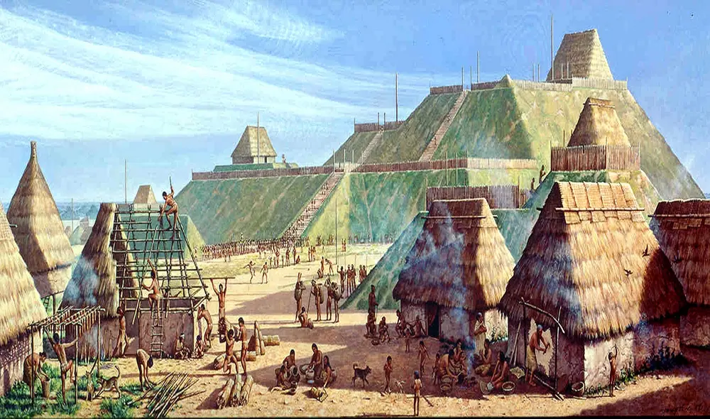 Lo más espectacular de Cahokia fue la gran plaza de 20 hectáreas, donde 10.000 o más personas podían reunirse para celebraciones. Foto BBC.com