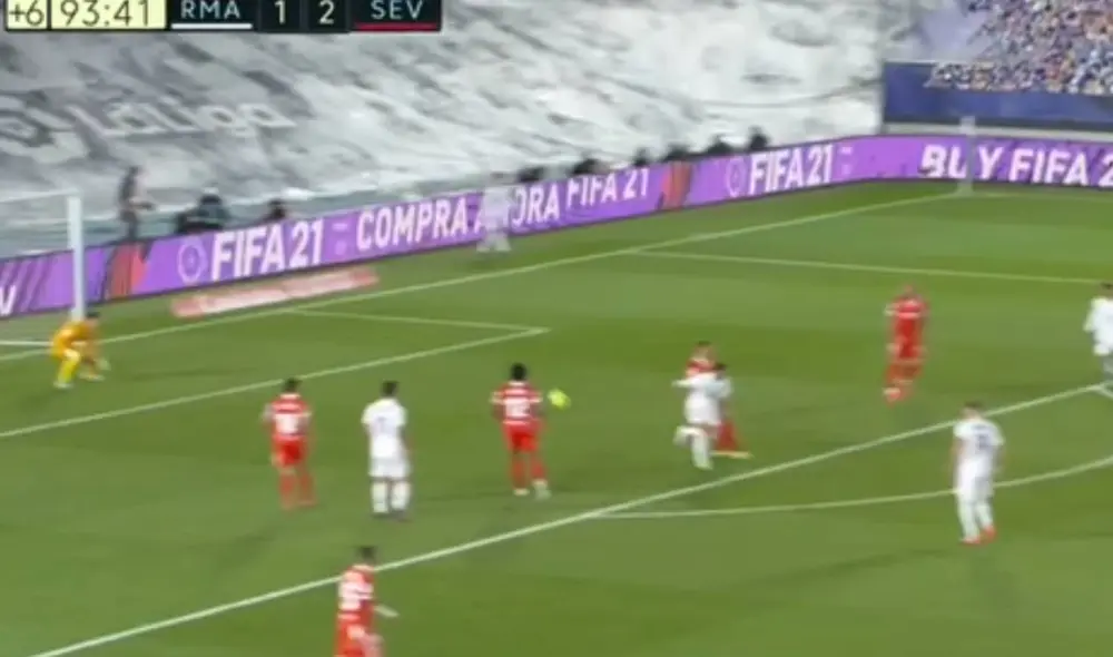 A los 92', Hazard apareció para desviar el balón y mandarla a la red del arco del guardameta Bono. Foto: captura ESPN