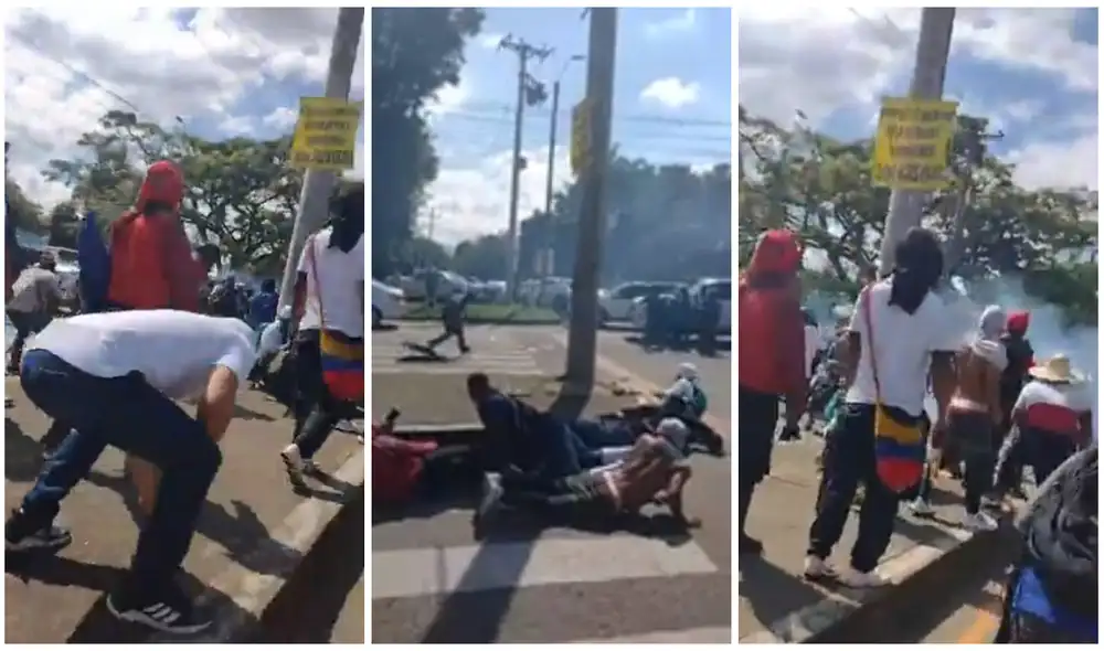 Ataque sucedió a las 2.20 p. m. en las afueras de la ciudad. Foto: Captura CRIC