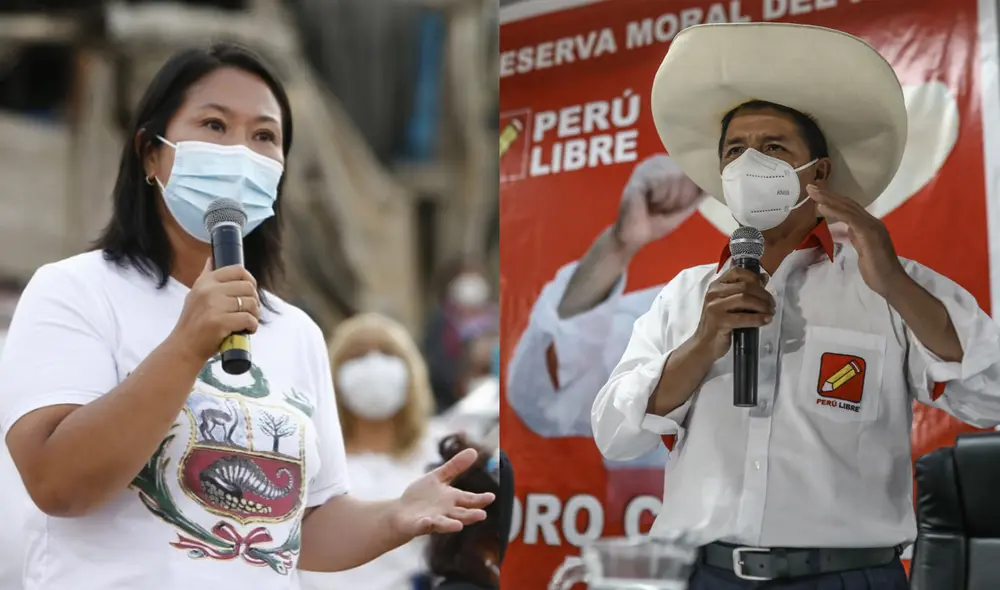 La diferencia porcentual entre los candidatos se acorta. Encuestadoras muestran los resultados de los sondeos realizados la primera semana de mayo con miras a la segunda vuelta. Foto: composición La República La diferencia porcentual entre los candidatos se acorta. Encuestadoras muestran los resultados de los sondeos realizados la primera semana de mayo con miras a la segunda vuelta. Foto: composición La República
