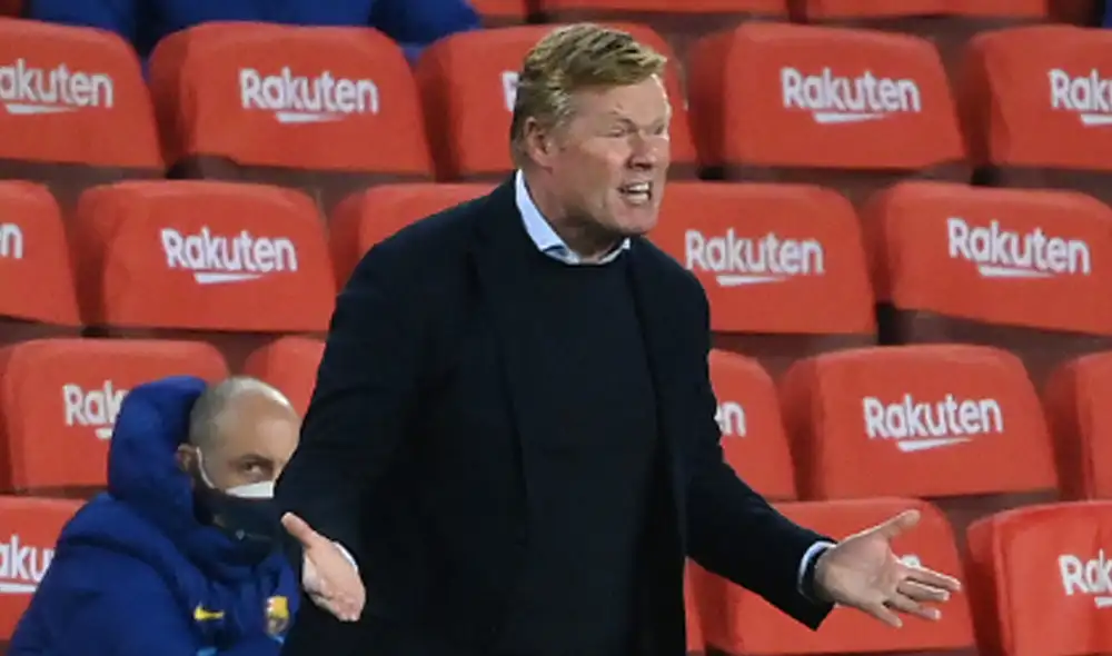 Ronald Koeman asumió el cargo de entrenador del Barcelona en agosto del 2020. Foto: AFP Ronald Koeman asumió el cargo de entrenador del Barcelona en agosto del 2020. Foto: AFP