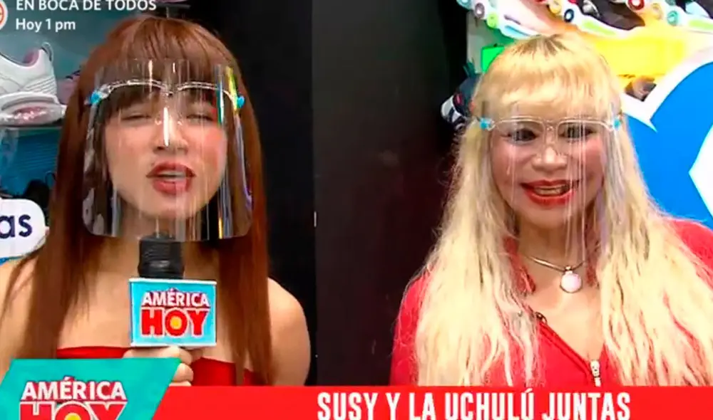 Esaú Reátegui, caracterizado como La Uchulú, reapareció este martes 11 de mayo en un enlace con América hoy. Foto: captura/América TV Esaú Reátegui, caracterizado como La Uchulú, reapareció este martes 11 de mayo en un enlace con América hoy. Foto: captura/América TV