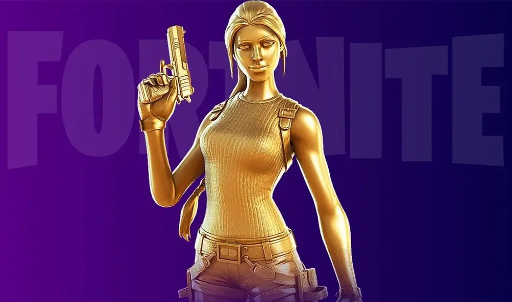 Deberás buscar el  fusil de asalto dorado de Orelia si quieres obtener el skin de oro de Lara Croft en Fortnite. Foto: Bolavip