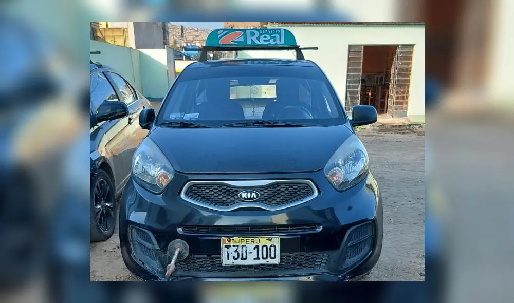 Taxi robado fue recuperado en el distrito de La Esperanza. Foto: PNP Taxi robado fue recuperado en el distrito de La Esperanza. Foto: PNP