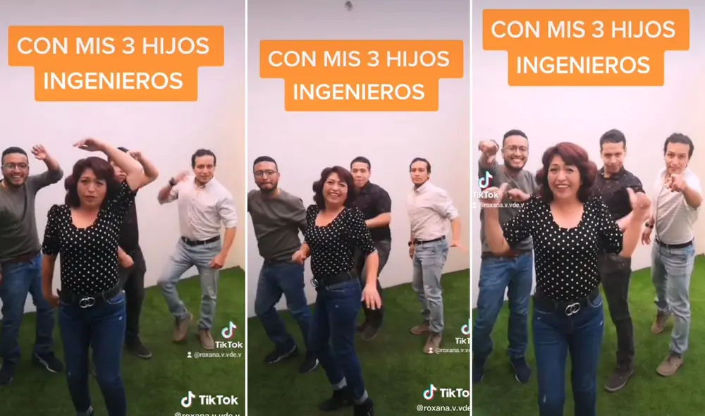 El baile de esta familia cautivó a miles de usuarios en las redes sociales. Foto: captura de TikTok