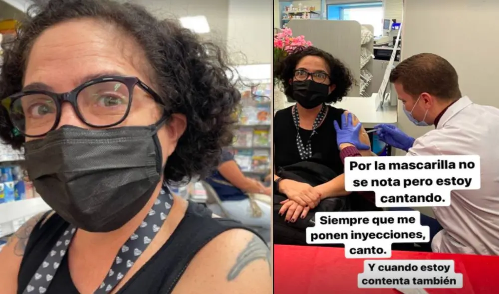 La coach se mostró muy emocionada por recibir la dosis. Foto: Wendy Ramos/Instagram