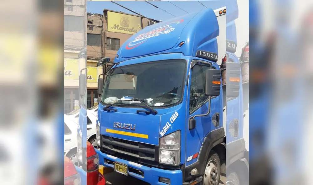 Camión hurtado. Foto: Jessica Merino/ URPI-LR