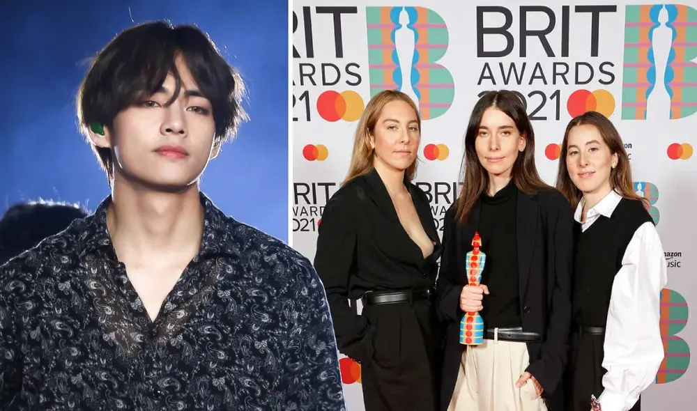 El trío ganador de los Brit confesó su favoritismo por Kim Taehyung. Foto: composición LR/HYBE/BRITs