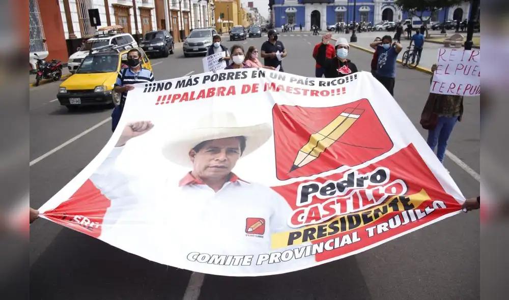 Suter realizó marcha en Trujillo y reveló respaldo a candidato. Foto: Arturo Gutarra