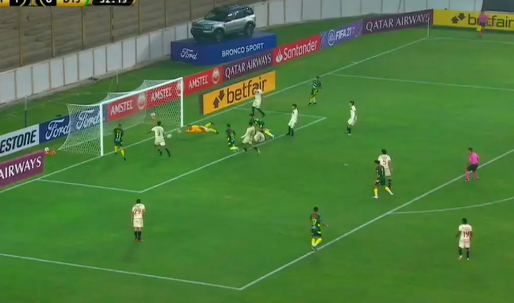 Romero puso el 1-1 ante Universitario por Copa Libertadores 2021. Foto: captura ESPN Romero puso el 1-1 ante Universitario por Copa Libertadores 2021. Foto: captura ESPN