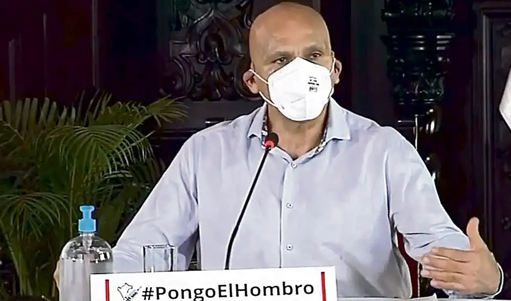 PCM. Ministro Waldo Mendoza en conferencia de prensa. Foto: difusión