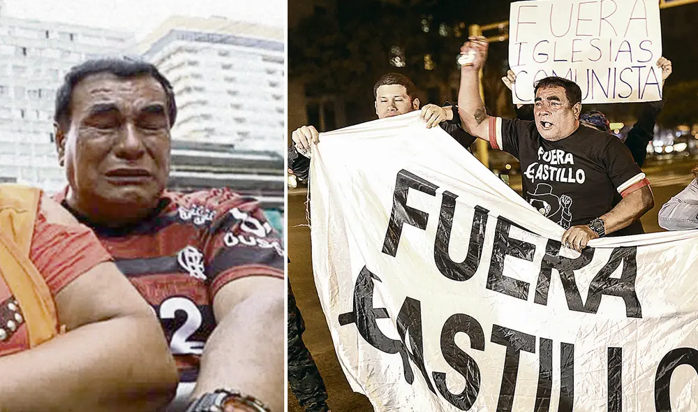 Naranja. El mismo personaje de otros ataques fujimoristas participó en agresiones del martes. Foto: Aldair Mejía/La República y Twitter @RecuerdosPeru
