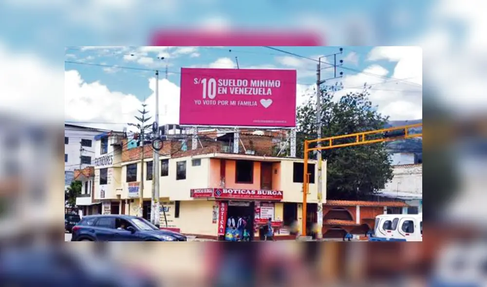 La empresa MKT se responsabilizó de los paneles que están en diferentes puntos de Cajamarca. Foto: captura Facebook