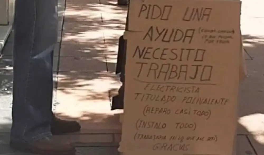 El hombre es un electricista que perdió su empleo durante la pandemia. Foto: captura de Facebook
