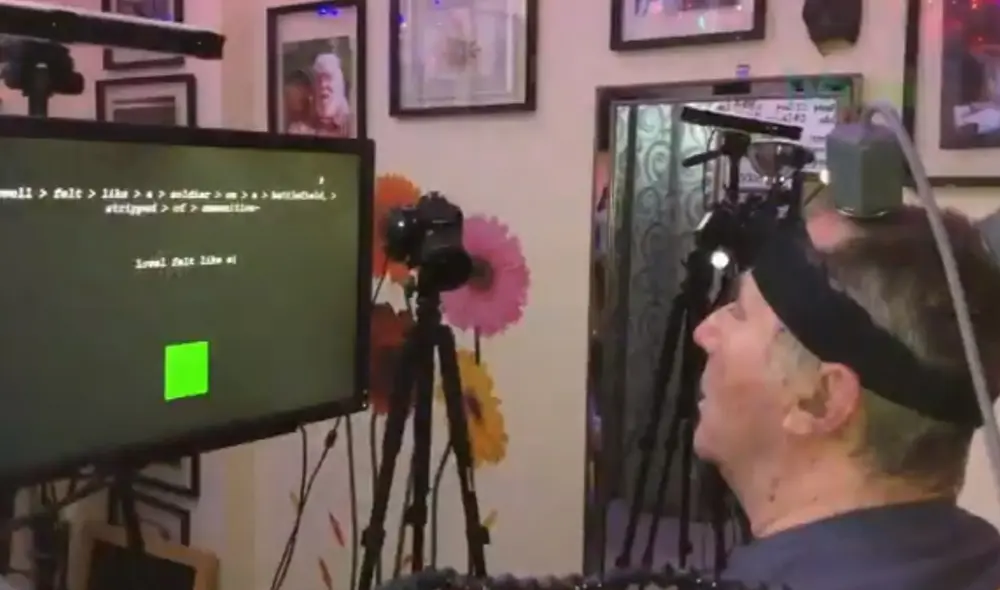 La interfaz cerebro-computadora permite a la persona con parálisis escribir 18 palabras por minuto. Foto: captura Twitter Frank Willet