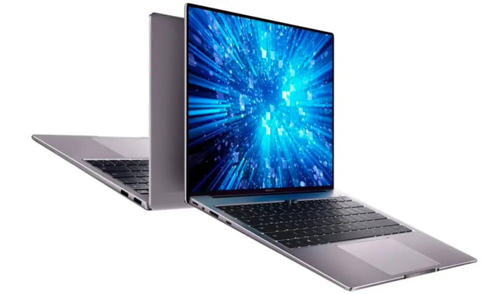 La laptop Huawei Qingyun L410 tiene una pantalla de 14 pulgadas con resolución 2K nativos. Foto: Xataka