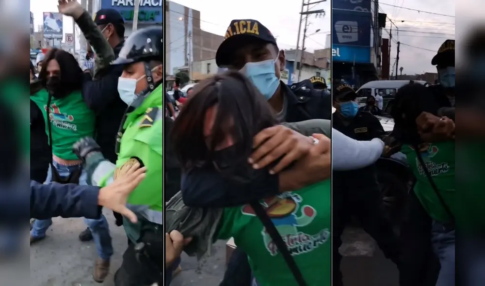 Cibernautas calificaron el hecho como abuso policial. Foto: captura de video