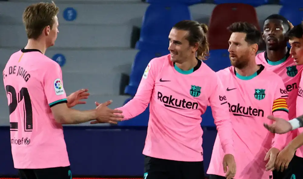 A dos fechas de terminar la temporada, Barcelona está a cuatro puntos de Atlético de Madrid, líder de LaLiga. Foto: AFP