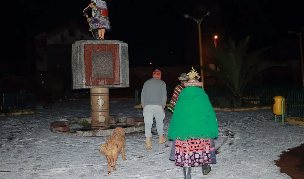 El suceso climático habría durado media hora, tiempo inusual en el distrito de Sarhua, Ayacucho. Foto: cortesía.