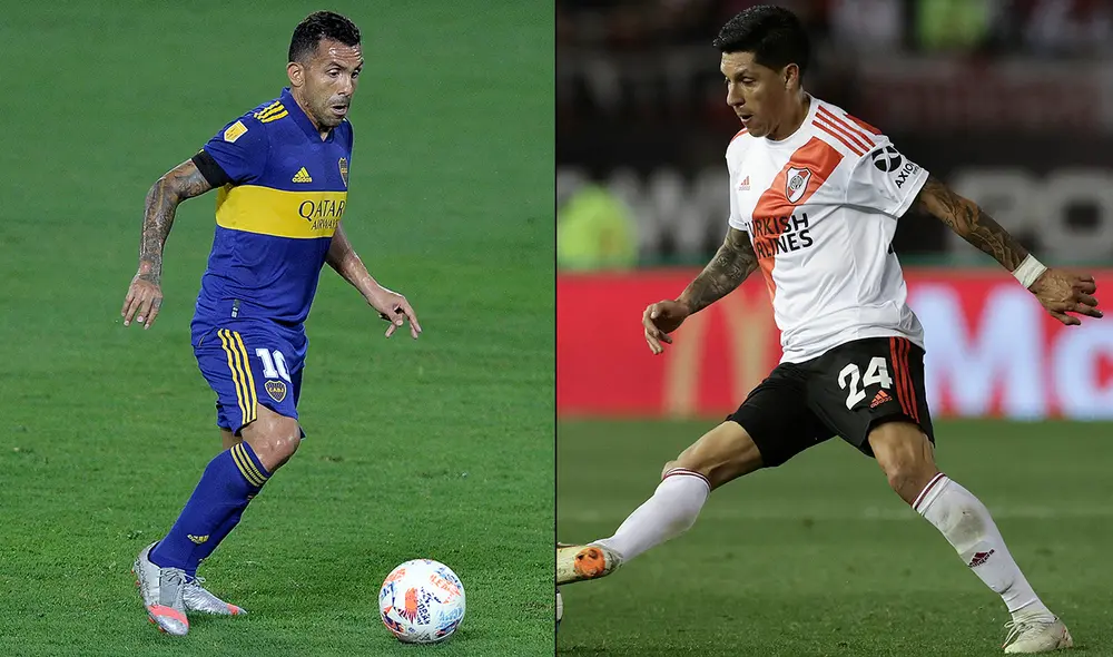 Boca y River buscarán este domingo clasificar a las semifinales de la Copa de la Liga Profesional. Foto: composición/AFP