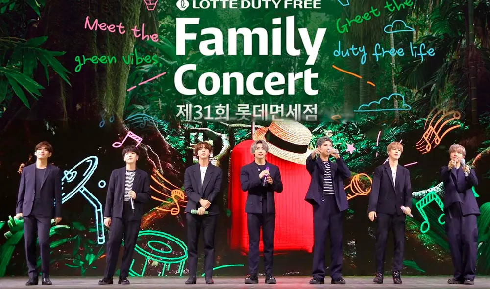 BTS en el escenario del Lotte Duty Free Family Concert. Foto: Instagram BTS en el escenario del Lotte Duty Free Family Concert. Foto: Instagram