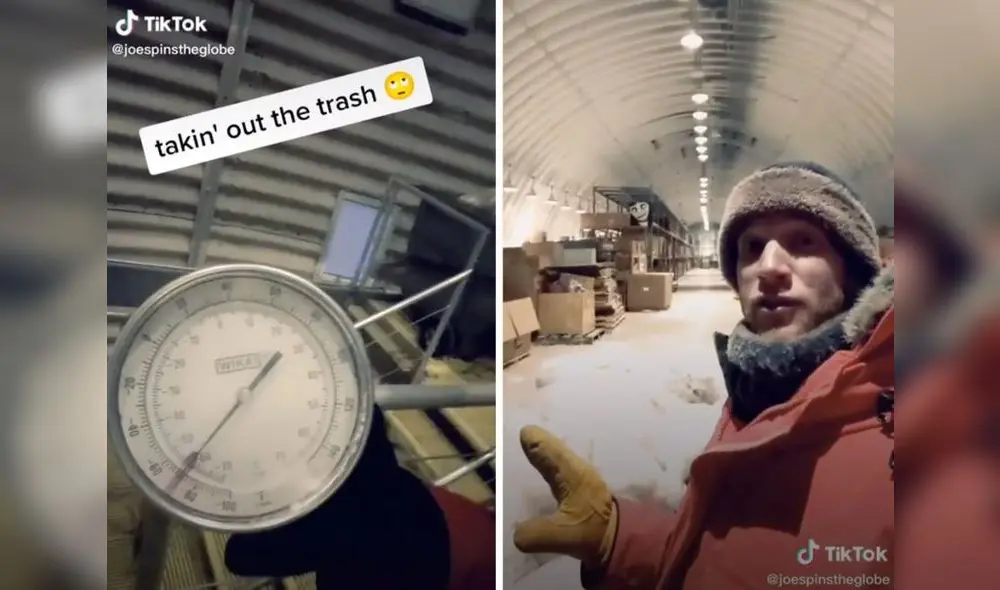 Horneman es uno de los 40 miembros de la tripulación que vive en la estación Amundsen-Scott del Polo Sur. Foto: captura de TikTok