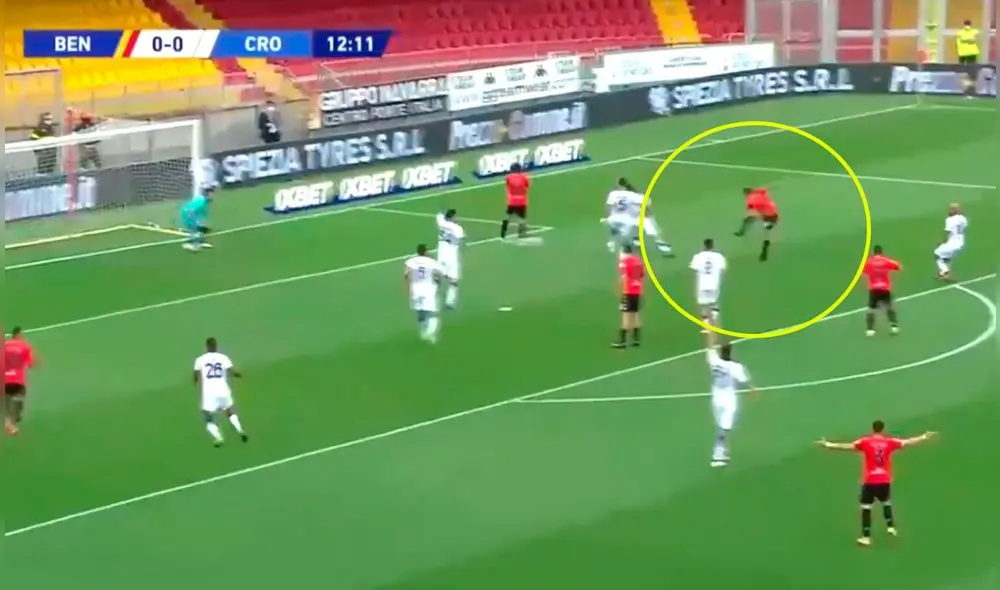 Lapadula llegó a su octavo gol en la actual temporada. Foto: captura Espn Play Lapadula llegó a su octavo gol en la actual temporada. Foto: captura Espn Play