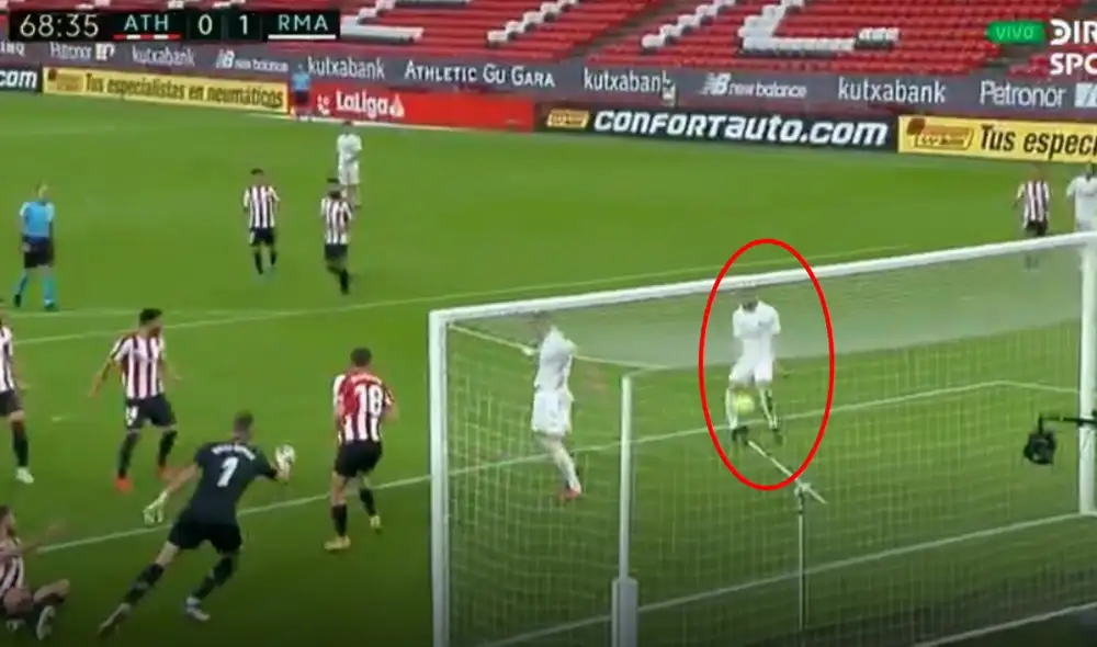 Nacho definió con el arco solo en San Mamés. Foto: DirecTV Sports 2