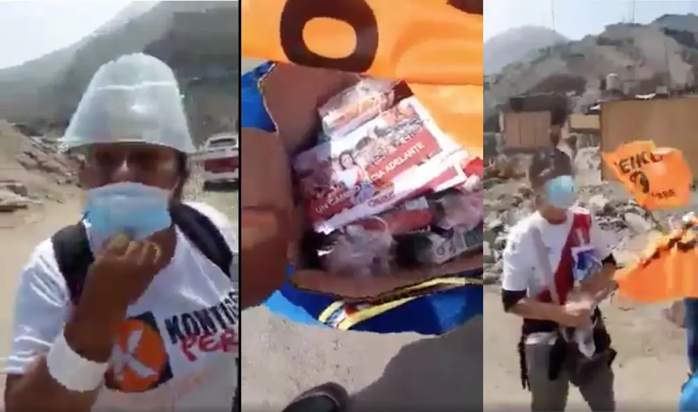 En el video se puede ver a los simpatizantes con polos y material alusivo a Fuerza Popular. Foto: captura de video