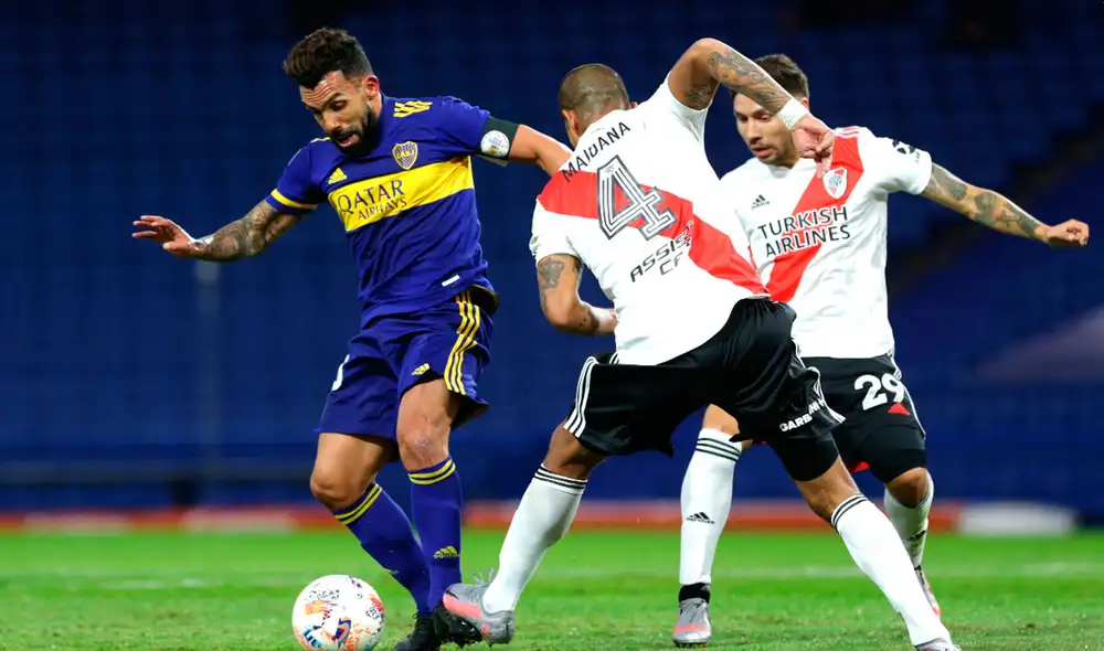 Boca Juniors y River Plate juegan en La Bombonera por el pase a las semifinales de la Copa de la Liga Profesional. Foto: EFE Boca Juniors y River Plate juegan en La Bombonera por el pase a las semifinales de la Copa de la Liga Profesional. Foto: EFE