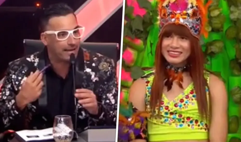 Santis Lesmes le reclama a La Uchulú por cantar solo canciones de la selva en El artista del año. Foto: captura de América TV Santis Lesmes le reclama a La Uchulú por cantar solo canciones de la selva en El artista del año. Foto: captura de América TV