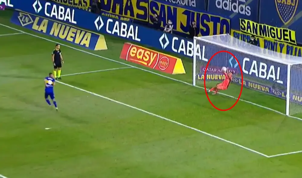 Edwin Cardona erró el tercer penal de Boca ante River. Foto: ESPN Edwin Cardona erró el tercer penal de Boca ante River. Foto: ESPN