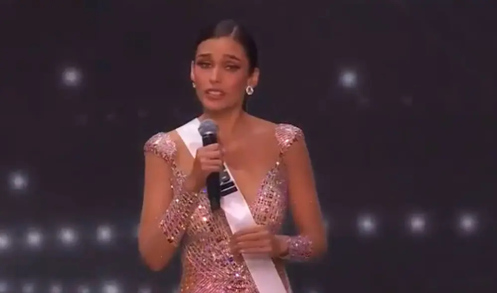 Durante el certamen Miss Universo 2021, Janick Maceta se identificó con las víctimas de violencia sexual. Foto: captura de Telemundo