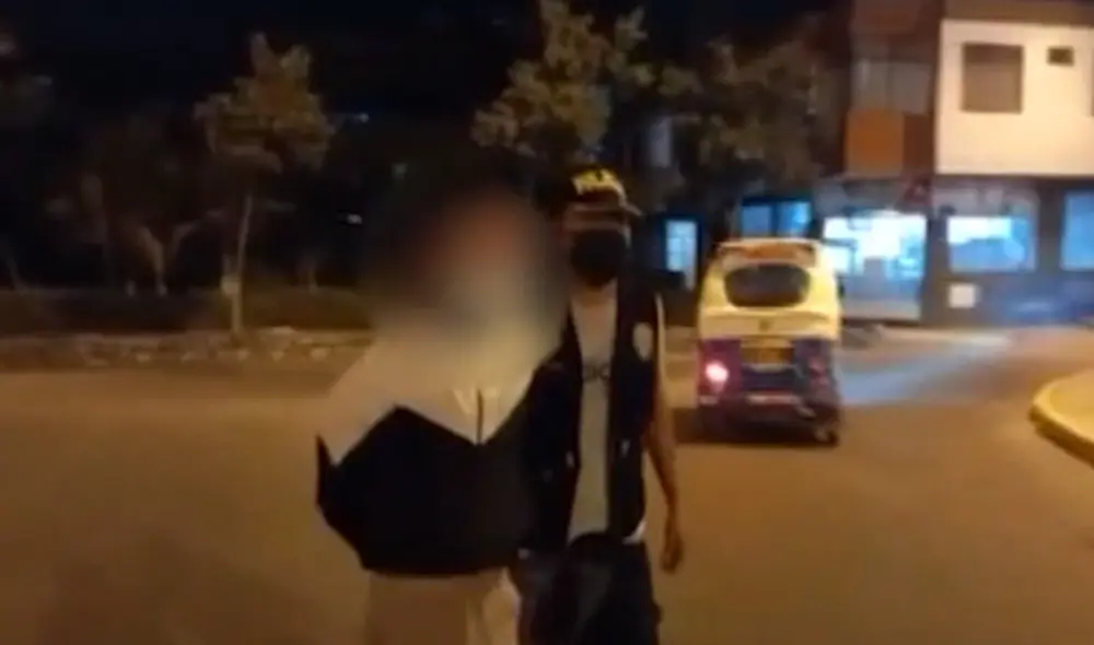 Infractor fue llevado al Depincri de Comas. Foto: captura de El Dominical de Panamericana