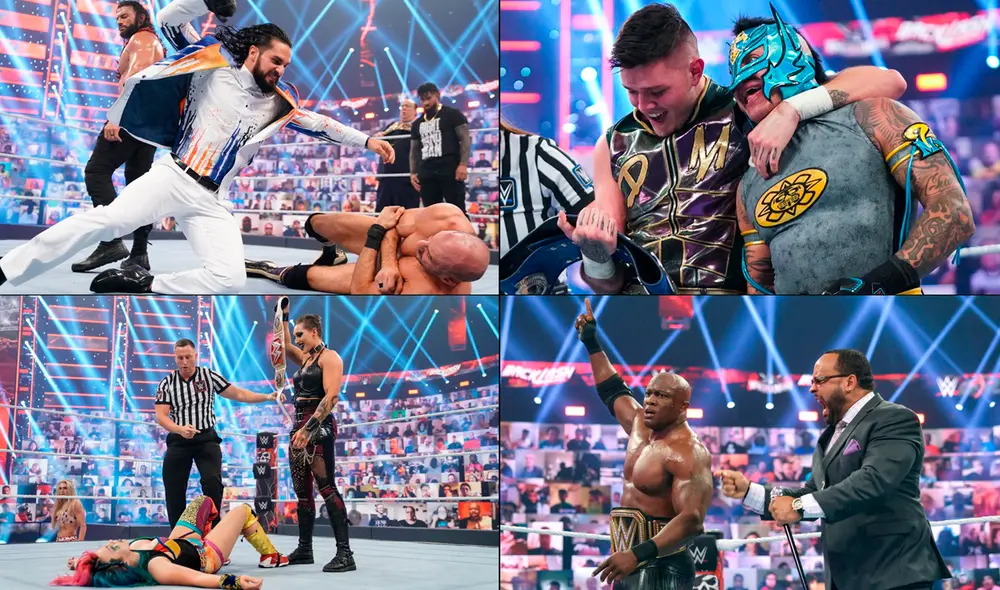 WWE WrestleMania Backlash 2021 fue escenario de vibrantes combates. Foto: composición/WWE